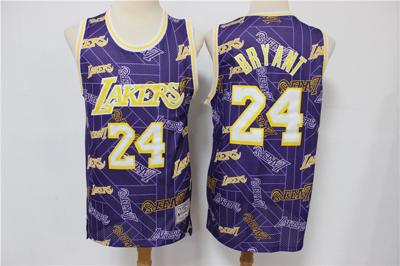 2020 Men Los Angeles Lakers Crershaw 24 Bryant purple Game NBA Jerseys